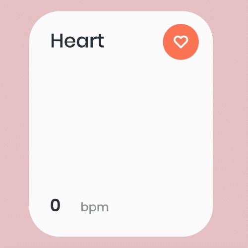 An animated GIF of the app's heart rate tile.