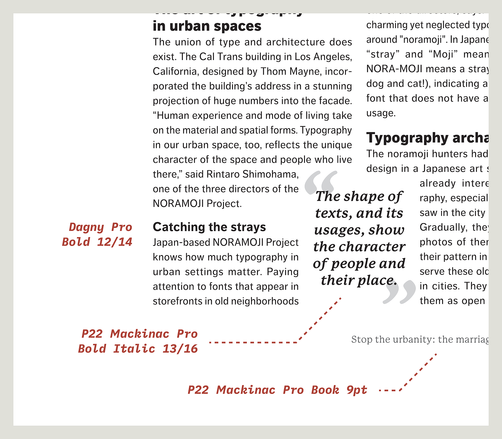 Type dissection on the fourth page of the article.